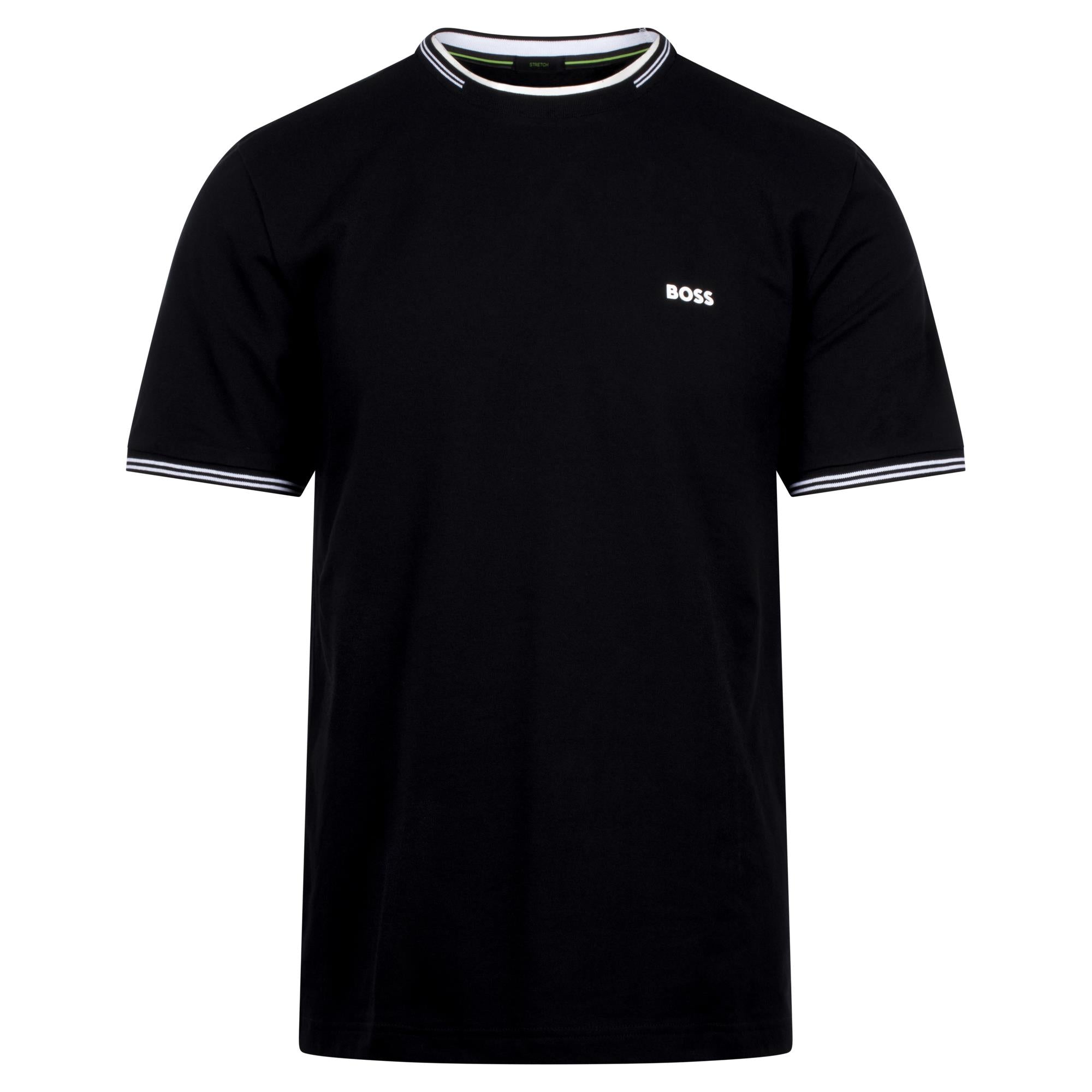 Boss Taul Stretch Cotton Mens T-Shirt Black